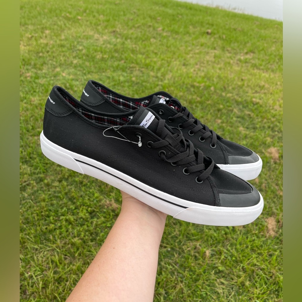 NWOT Ben Sherman Hadley Low Canvas Casual Sneaker Size 13 in Black